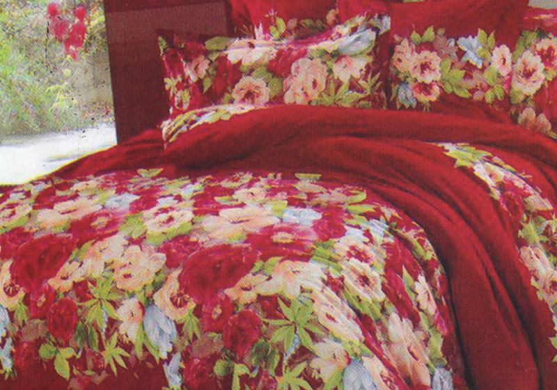 Bed Cover Set Isadora Merah uk 160 t 25cm Warungsprei com
