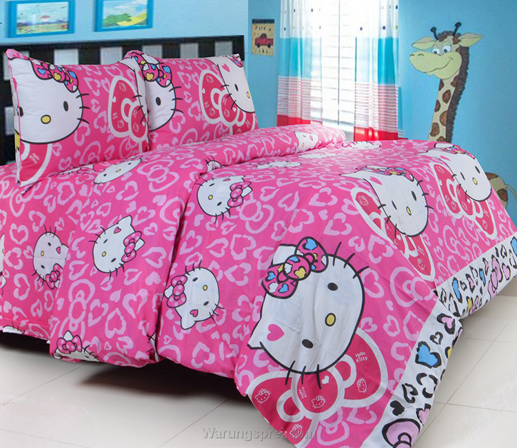 Sprei Panca Hello Kitty Leopard Pink New Warungsprei com