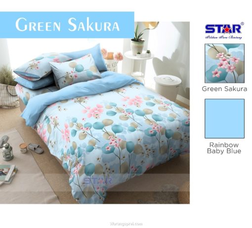 Sprei Panca STAR Green Sakura